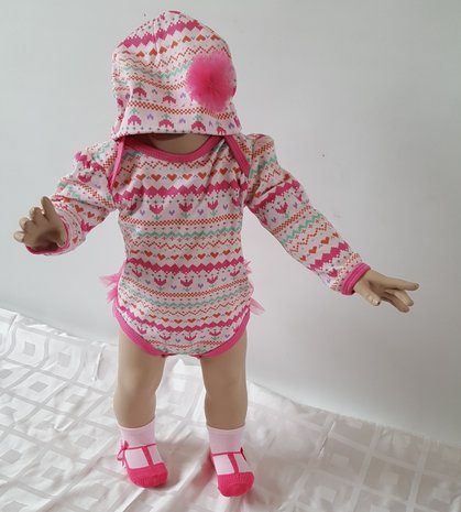 Soft Touch babykleding set hartjes